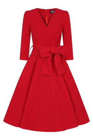 Lettie Embossed Swing Dress in Extended Sizing